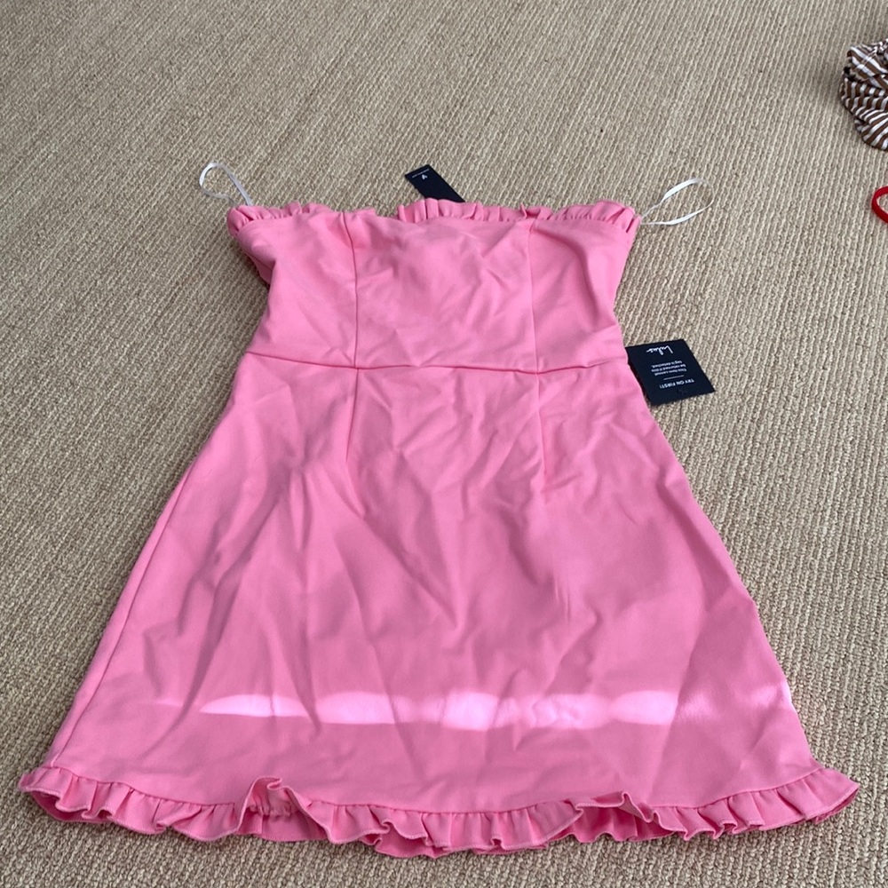 Light Pink Strapless Mini Dress